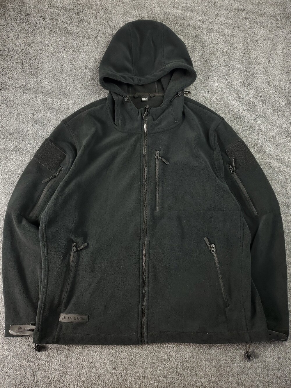 BAERSkin Tactical Hoodie 4.0 Fleece Jacket 2XL Black Full Zip Multi Pockets